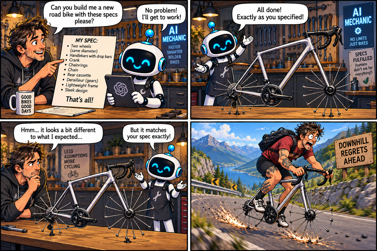 I asked Ai to make me a bike to my specs