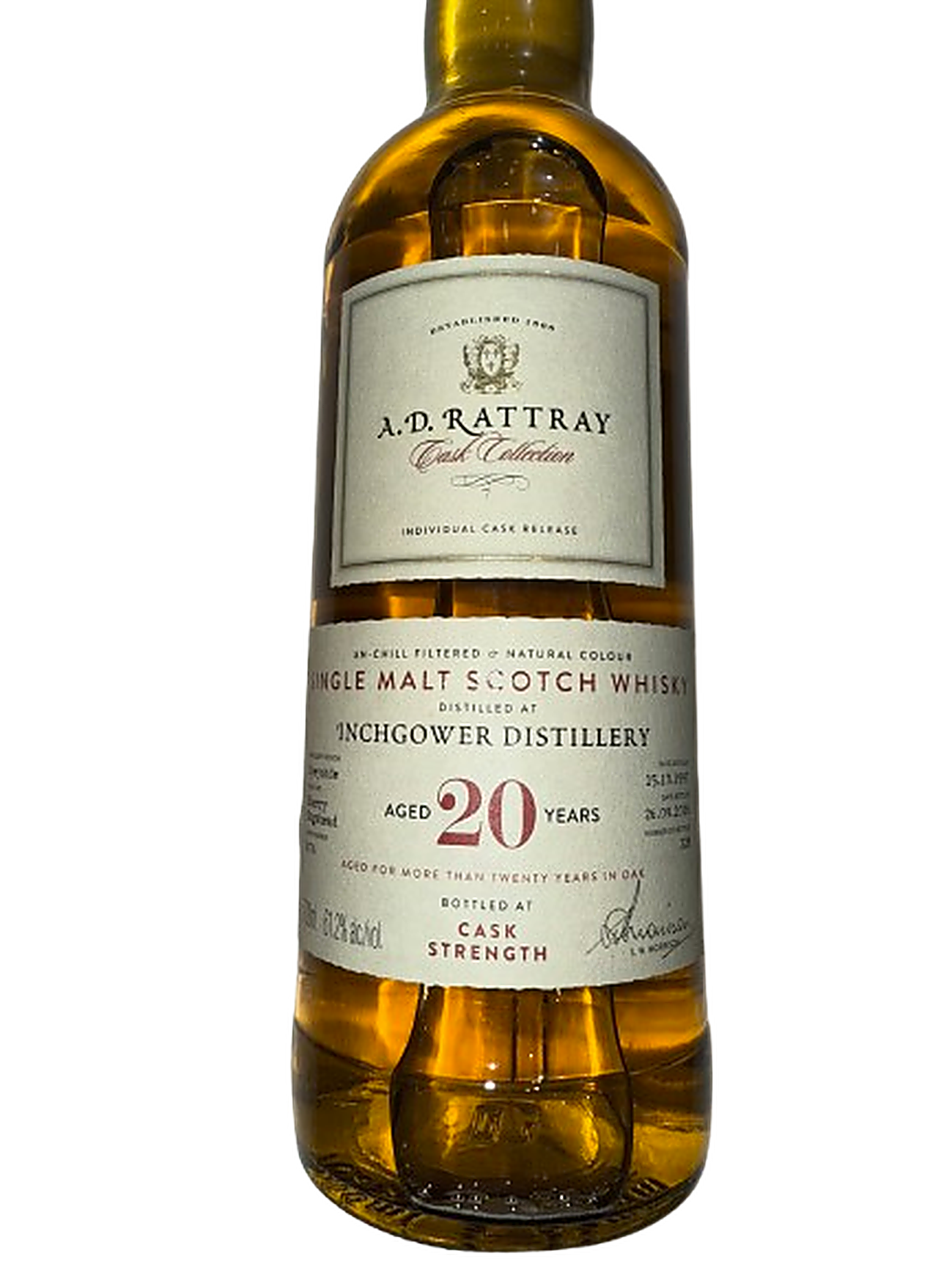 A.D. Rattray Inchgower 20 Year Old - Front